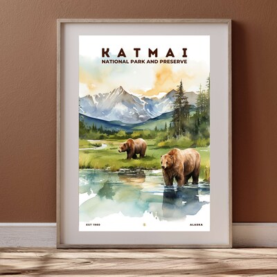 Katmai National Park and Preserve Poster, Travel Art, Office Poster, Home Decor | S8 - image4